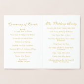 Real Gold Foil Damask Floral Wedding Programme Folie Kaarten (Binnen)