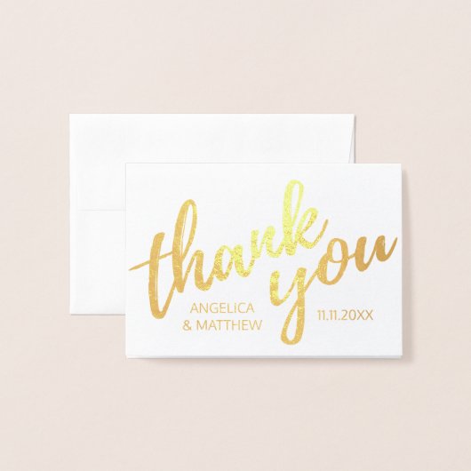 REAL Gold Foil DANK JE DAT JE BENT | met foto Folie Kaarten (Voorkant met envelop)