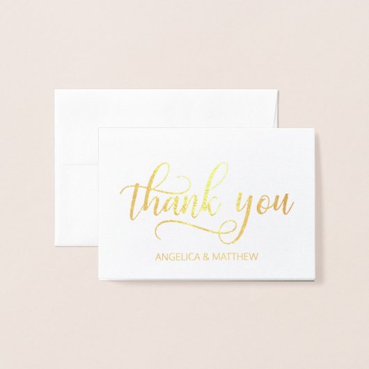 REAL Gold Foil DANK JE DAT JE BENT | met foto Folie Kaarten (Voorkant met envelop)