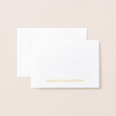 REAL Gold Foil DANK JE DAT JE BENT | met foto Folie Kaarten (Voorkant met envelop)