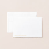 REAL Gold Foil DANK JE Floral Wedding Photo Folie Kaarten (Met envelop)