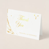 REAL Gold Foil DANK U Bruiloft Kaart (Voorkant)