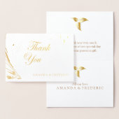 REAL Gold Foil DANK U Bruiloft Kaart (Display)