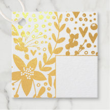 Real Gold Foil Festive Flowers