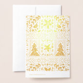 Real Gold Foil Festive Happy Kerstmis Kaart (Met envelop)