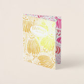 Real Gold Foil Floral Baby shower Blessings Folie Kaarten (Voorkant)