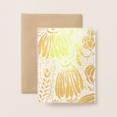 Real Gold Foil Floral Baby shower Blessings Folie Kaarten (Met envelop)