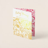 Real Gold Foil Floral Baby shower Blessings Folie Kaarten (Voorkant)