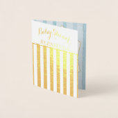 Real Gold Foil Floral Baby shower Blessings Folie Kaarten (Voorkant)