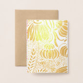 Real Gold Foil Floral Baby shower Blessings Folie Kaarten (Met envelop)