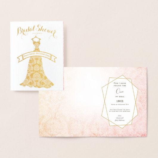 Real Gold Foil Floral Vrijgezellenfeest Gefelicite Folie Kaarten (Display)