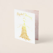 Real Gold Foil Floral Vrijgezellenfeest Gefelicite Folie Kaarten (Voorkant)