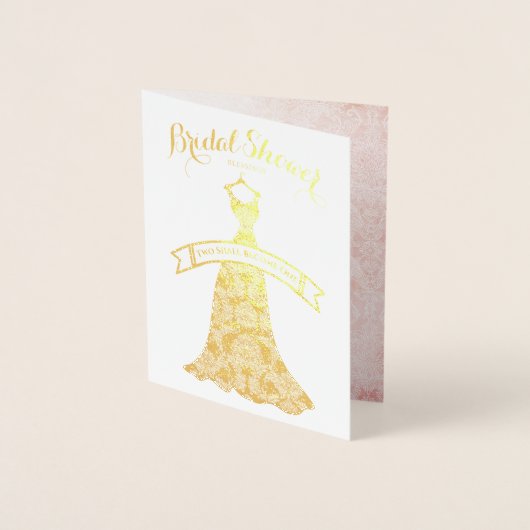 Real Gold Foil Floral Vrijgezellenfeest Gefelicite Folie Kaarten (Voorkant)