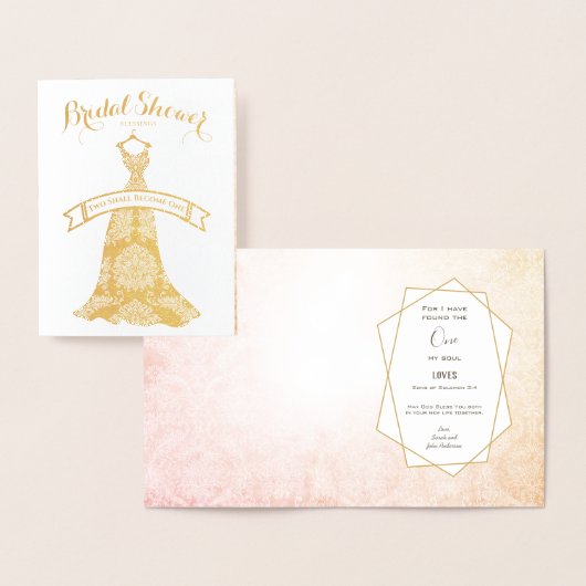 Real Gold Foil Floral Vrijgezellenfeest Gefelicite Folie Kaarten (Display)