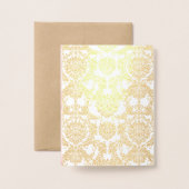 Real Gold Foil Floral Vrijgezellenfeest Gefelicite Folie Kaarten (Met envelop)