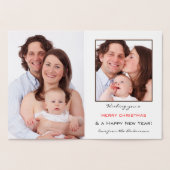 Real Gold Foil Gepersonaliseerde Foto Vakantie Kaa Folie Kaarten (Binnen)