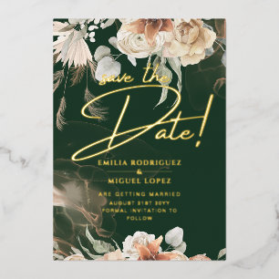 Real GOLD Foil Green bewaar de Folie voor het huwe Folie Uitnodiging