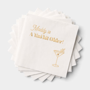 Real Gold Foil Martini 30e Folie Servetten