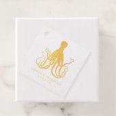 Real Gold Foil Nautical Octopus Bedankjes Labels (Met doos)