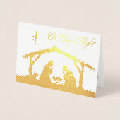 REAL Gold Foil of Heilige Nachtkaart Folie Kaarten (Voorkant)