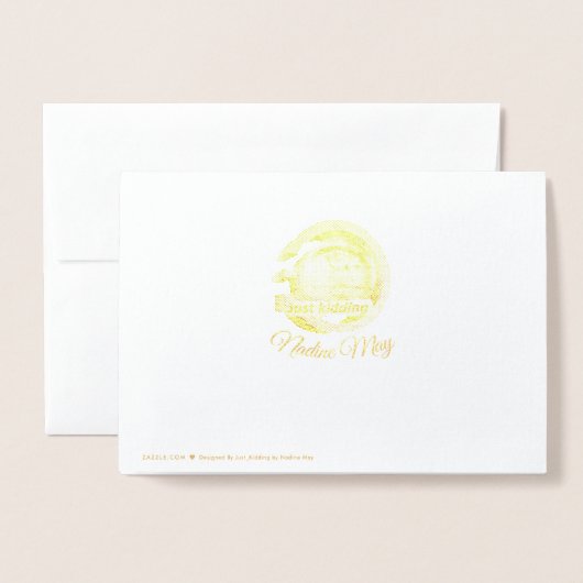 REAL Gold Foil & Pearls DANK U Bruiloft Kaart (Met envelop)