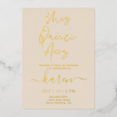 Real Gold Foil Quinceañera Uitnodiging (Voorkant)