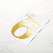 Real Gold Foil Table Number Folie Uitnodiging (Gedraaid)