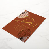 Real GOLD Foil Terracotta Save the Date Wedding Folie Uitnodiging (Gedraaid)
