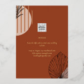 Real GOLD Foil Terracotta Save the Date Wedding Folie Uitnodiging (Achterkant)