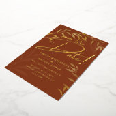 Real GOLD FOIL Terracotta Save the Date Wedding Folie Uitnodiging (Gedraaid)
