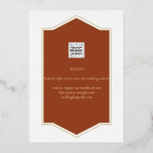 Real GOLD Foil Terracotta Save the Date Wedding Folie Uitnodiging (Achterkant)