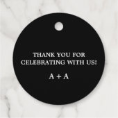 REAL GOLD FOIL Weddenschap Hartelijk dank Bedankjes Labels (Achterkant)