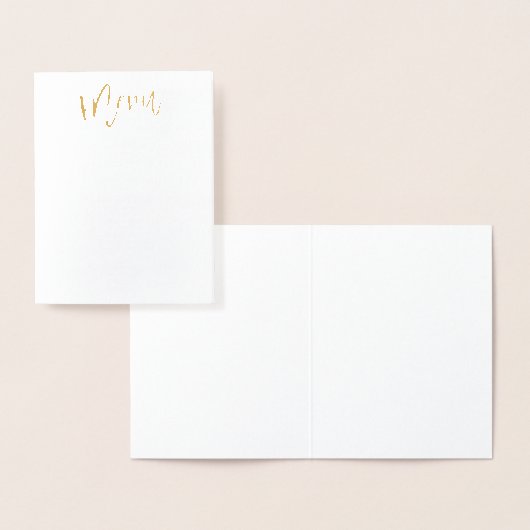 Real Gold Foil Wedding Menu Kaart (Display)