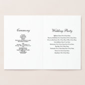 Real Gold Foil Wedding Order of Service Programma (Binnen)