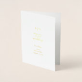 Real Gold Foil Wedding Order of Service Programma (Voorkant)