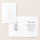 Real Gold Foil Wedding Order of Service Programma (Display)