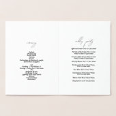 Real Gold Foil Wedding Order of Service Programma (Binnen)