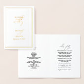 Real Gold Foil Wedding Order of Service Programma (Display)