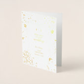 Real Gold Foil Wedding Order of Service Programma (Voorkant)