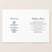 Real Gold Foil Wedding Order of Service Programma (Binnen)