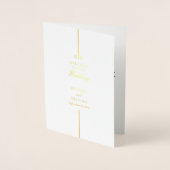 Real Gold Foil Wedding Order of Service Programma (Voorkant)