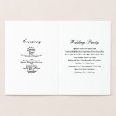 Real Gold Foil Wedding Order of Service Programma (Binnen)