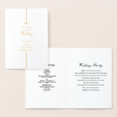 Real Gold Foil Wedding Order of Service Programma (Display)