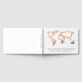 Real Gold Foil | Wereldkaart bruiloft Gastenboek (Volledig)