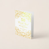 Real Gold Folie 50ste bruiloft Jubileum Dank u Kaarten (Voorkant)