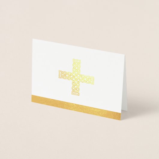 Real Gold Folie Kruisbriefkaarten Folie Kaarten (Voorkant)