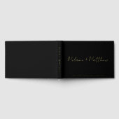 Real Gold Folie Modern Handschrift Script Guestboo Gastenboek (Volledig)
