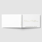 Real Gold Folie Modern Handschrift Script Guestboo Gastenboek (Volledig)