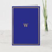 Real Gold Folie Monogram Gevouwen Kaart (Voorkant)