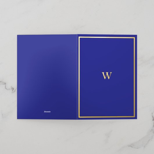 Real Gold Folie Monogram Gevouwen Kaart (Buiten Laag)